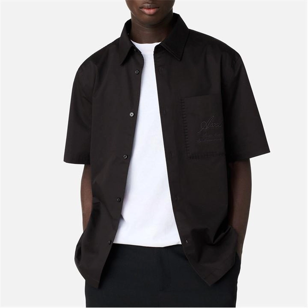 Axel Arigato Stitch Embroidered Shirt - Black